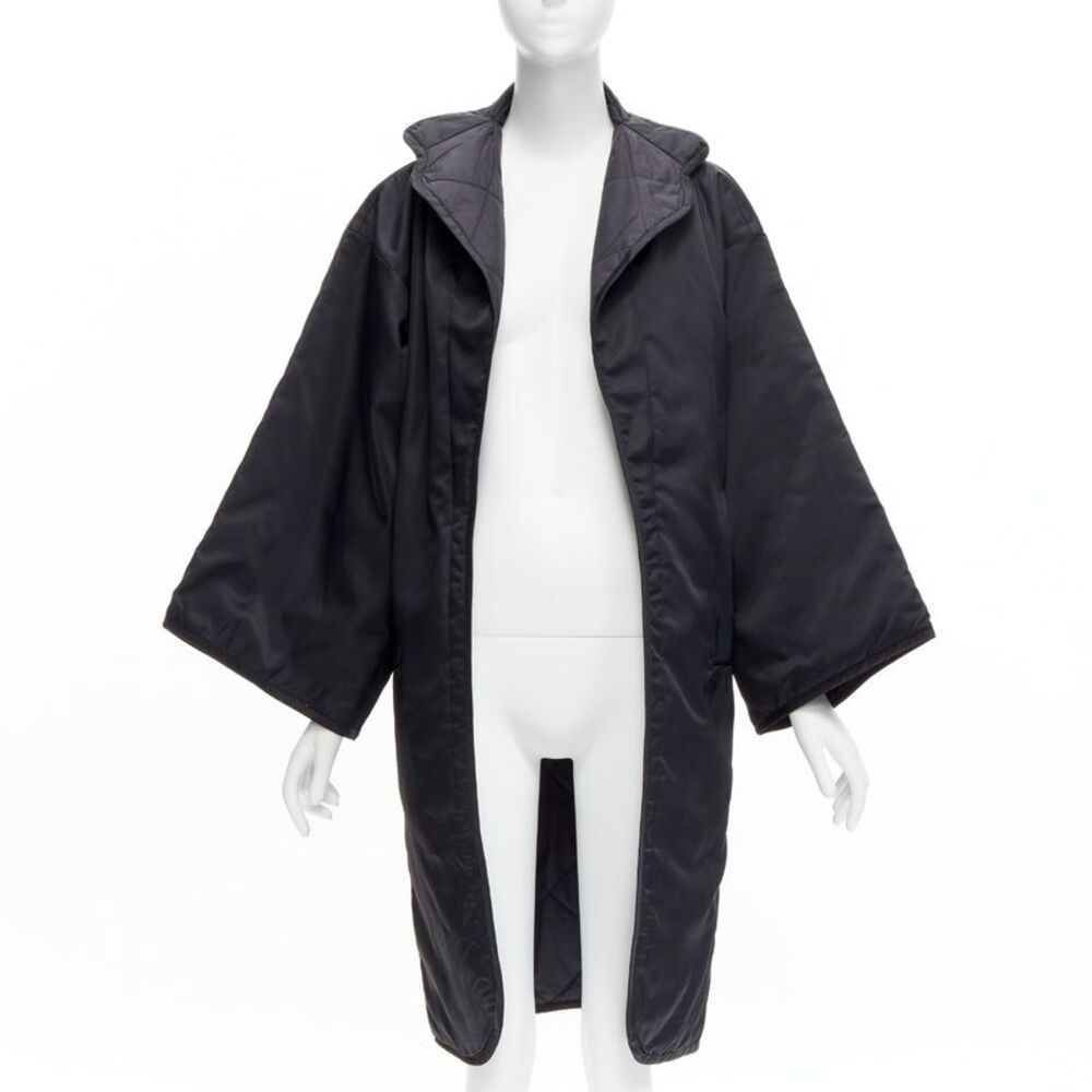 Yohji Yamamoto Cutout Padded Kimono Overcoat